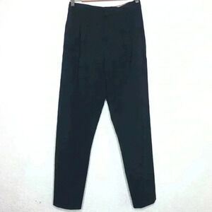 Chloe Pants Size 38 Black Pleated High Waist Tapered Carrot Style Trousers